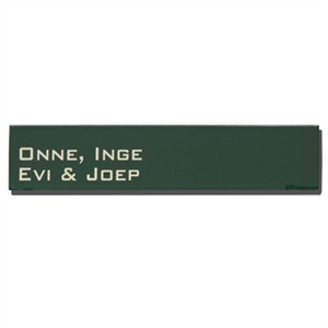 Emaille naambordje zonder huisnummer MODERN 