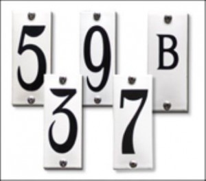 Emaille huisnummer koppelbaar 