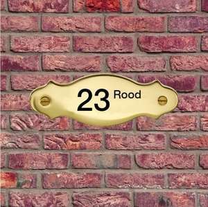 Messing nummerbord gegoten