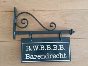 Uithangbord Gent met kader- 2 kanten tekst