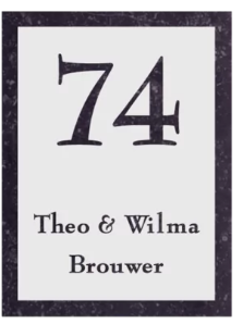 Naamplaten hardsteen