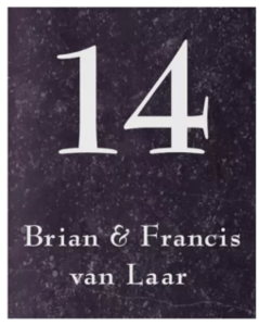 Natuursteen naambord afmeting 20 x 25 cm