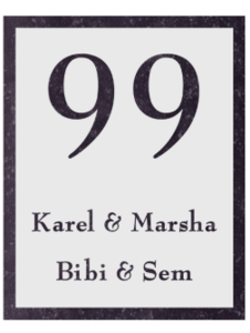 Natuurstenen naamborden afmeting 20 x 25 cm