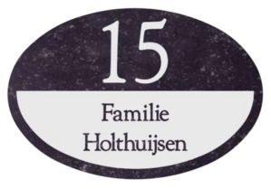 Natuurstenen naamplaten afmeting 28 x 19 cm