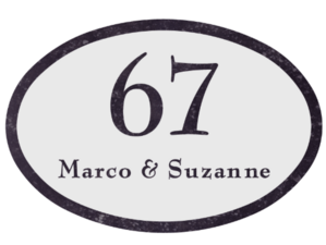 Natuurstenen naambordje afmeting 28 x 19 cm