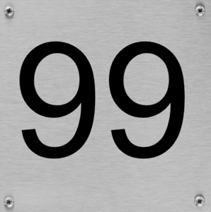 Aluminium huisnummerplaat