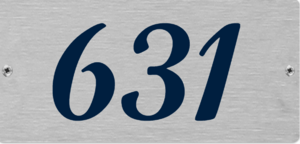  Aluminium nummerplaat