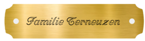 Messing naambordje