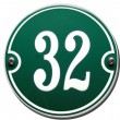 Ronde geëmailleerde huisnummerbord