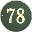 Ronde geëmailleerde huisnummers