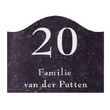 Natuurstenen naamplaatjes afmeting 24 x 19 cm